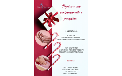 Manicure con semipermanente e paraffina